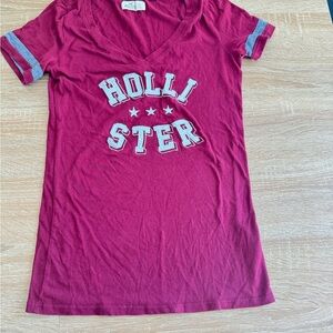 Hollister Kids Burgundy Logo Tee